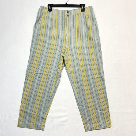 Soft Surroundings Linen Women's Striped Palazzo Pants - Size 14‎ - Picture 2 of 10